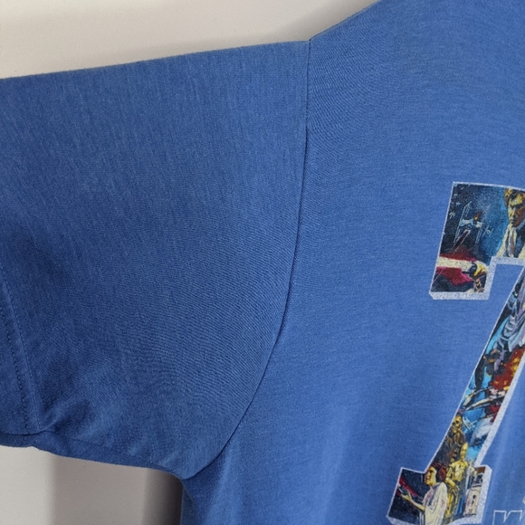 Star Wars 77 Graphic Tee Distressed Worn Stained - Picture 7 of 12